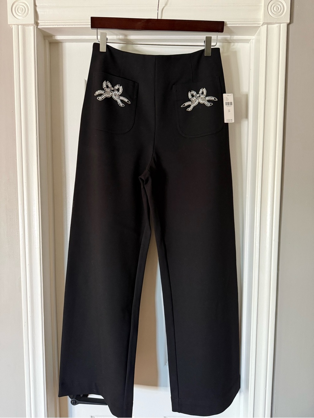 Maeve Embellished Colette Wide Leg Cropped Pant